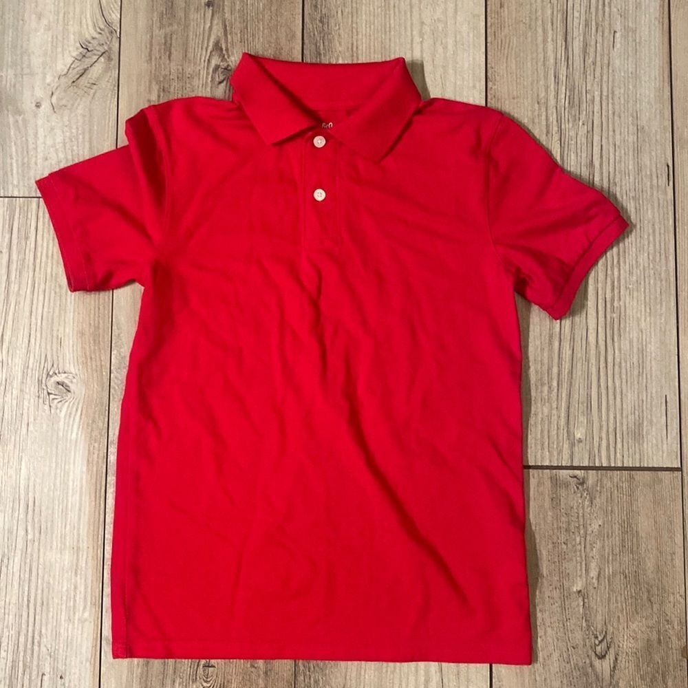 Cat & Jack Red Cotton Polo Boys Size 12/14